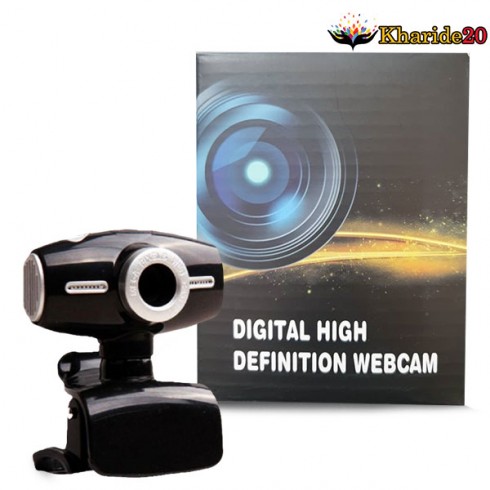 وب کم و میکروفون طرح دوربین DIGITAL HIGH DEFINITION جعبه مشکی  ارزان قیمت