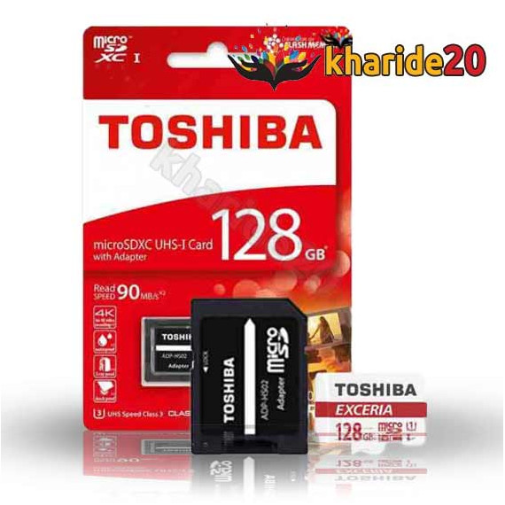 رم میکرو اس دی توشیبا Toshiba - همراه با خشاب ظرفیت: 128GB