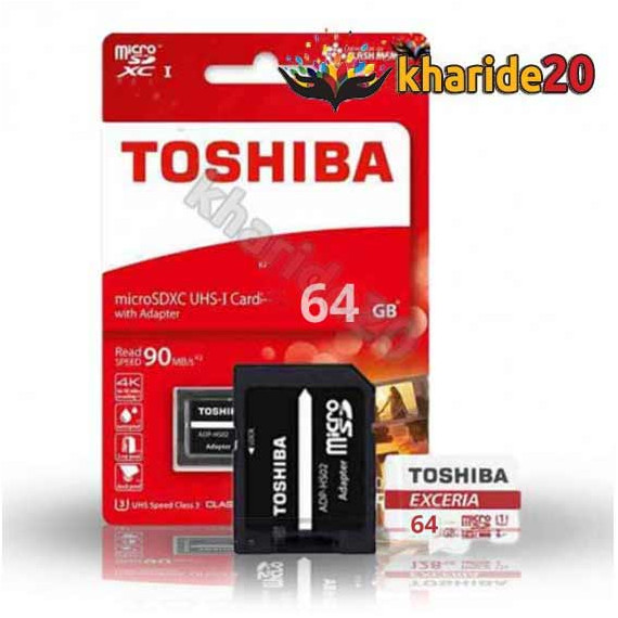 قیمت رم میکرو اس دی توشیبا Toshiba - همراه با خشاب ظرفیت: 64GB سرعت 90MB