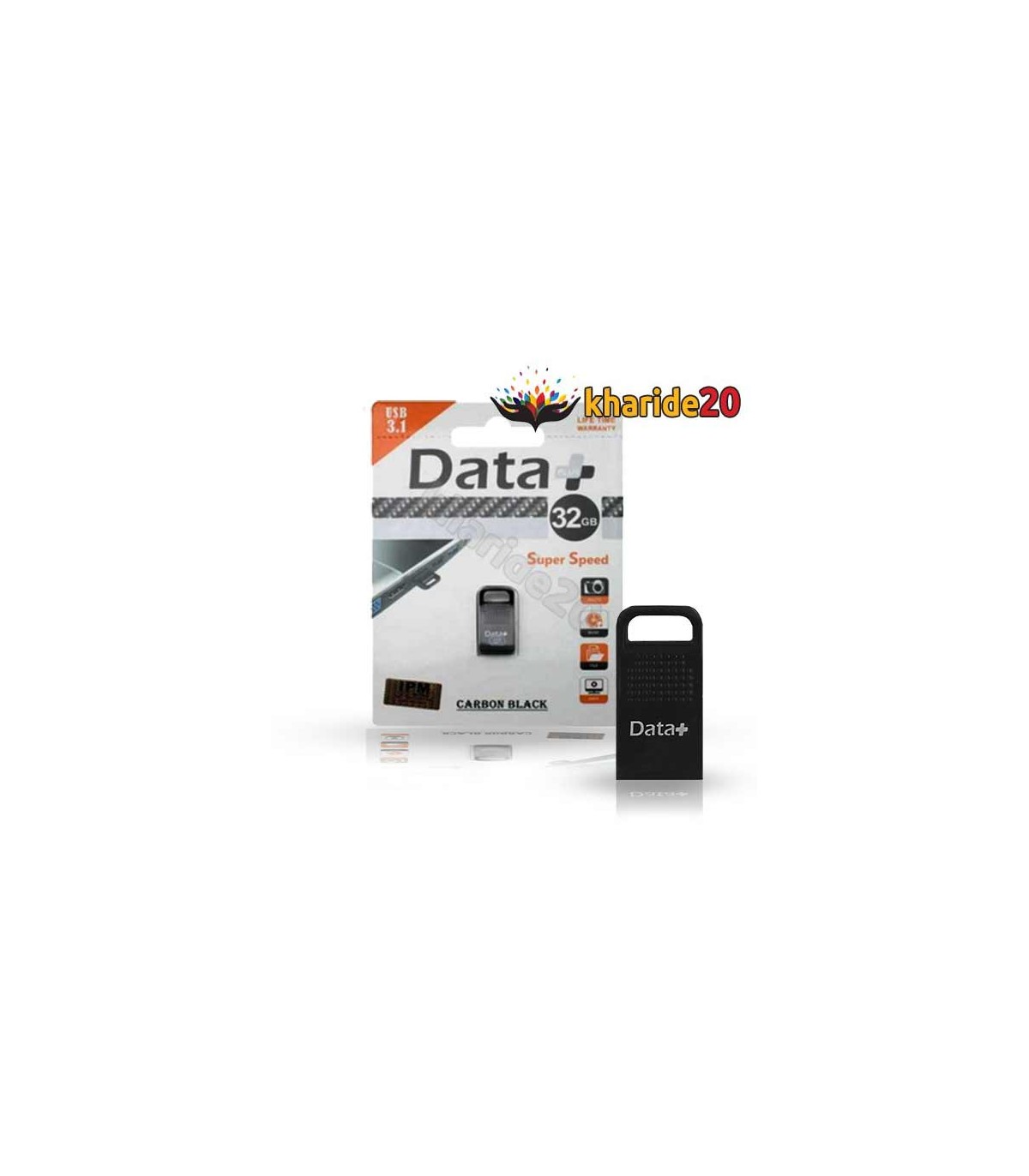 بهترین قیمت فروش فلش مموری 32 گیگ  DATA PLUS CARBON USB 3.1