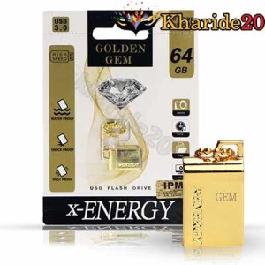 فلش مموری X-ENERGY GOLDEN GEM 64GB USB 3.0 گارانتی IPM