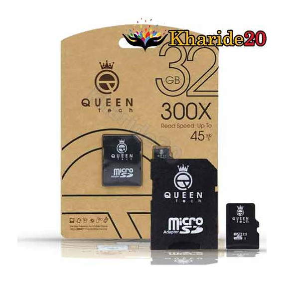 قیمت رم میکرو 45MBps 300X Queen موبایل Tech ظرفیت 32GB با خشاب