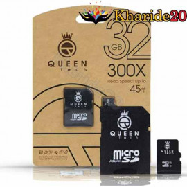 رم میکرو 45MBps 300X Queen Tech ظرفیت 32GB با خشاب