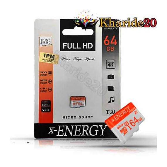 قیمت خریدرم میکرو X-Energy مدل FULL HD ظرفیت 64GB