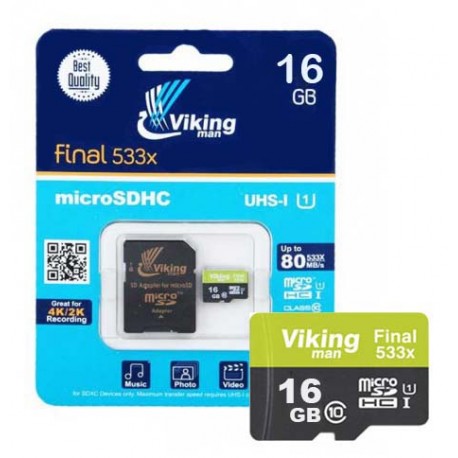 رم میکرو 16گیگابایت Viking 533X U1 80MB/s 
