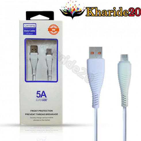 قیمت خرید کابل شارژر lotang با سیم بسیار با کیفیت مدل lt-v8-27