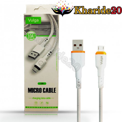قیمت خرید کابل شارژر و انتقال دیتا micro ولگا vulga مدل 108