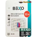 ارزانترین قیمت فروش عمده رم میکرو 32 گیگ BEXO 90MB 600X C10 با گارانتی یکساله خرید 20