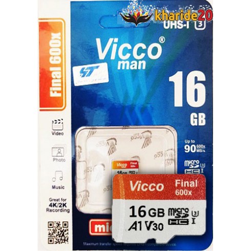 قیمت عمده رم میکرو اس دی 16GB VICCO 600X U3