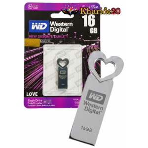 فلش مموری 16 گیگ WESTERN DIGITAL مدل LOVE SILVER (گارانتی مادام العمر)