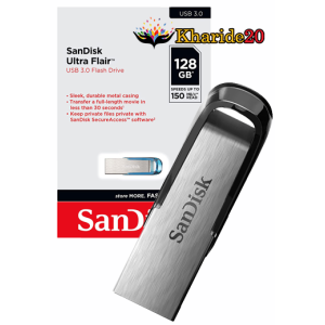 فلش مموری 128 گیگ SANDISK مدل ULTRA FLAIR (گارانتی مادام العمر آرمان تجارت)