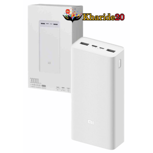 قیمت عمده پاور بانک 30000mAh XIAOMI مدل PB3018ZM گارانتی 3 ماهه
