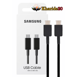 کابل دو سر تایپ سی سامسونگ هشت آمپر رنگ مشکی samsung fast charging