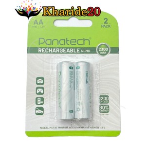 باتری قلمی شارژی 2300mAh پاناتک مدل HR6AA بسته بندی 2 عددی