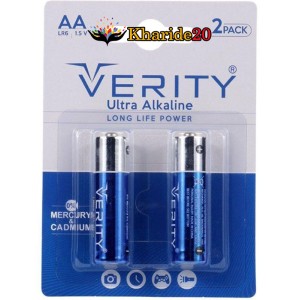 باتری قلمی وریتی Ultra Alkaline LR6 1.5V بسته دو عددی