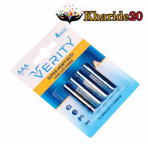 خرید عمده باتری  نیم قلمی AAA Verity 1.5v مدل R03  چهارتایی