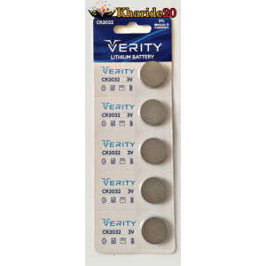 باتری سکه ای VERITY 3V مدل CR2032 بسته 5 عددی (قیمت تکی)