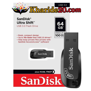 فلش 64 گیگ Sandisk Ultra Shift  USB3.0