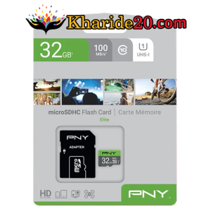 رم میکرو 32 گیگ PNY با خشاب 100MB/S