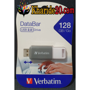 خرید عمده فلش 128 گیگ Verbatim Databar Drive خاکستری