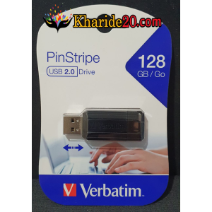 خرید فلش مموری 128 گیگ Verbatim Pinstripe USB3.0 مشکی