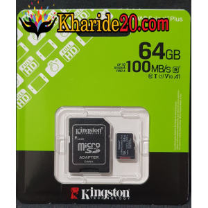 رم میکرو 64 گیگ KINGSTON CANVAS 100MB/S با خشاب