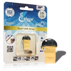 فلش مموری وایکو 16 گیگ | VICCO 125G 16GB /OTG GOLD
